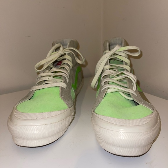 Vans OG Style 138 LX  Sued Fabric Leather Neon Green/Gray Women US 10 Men US 8.5 - Picture 3 of 9